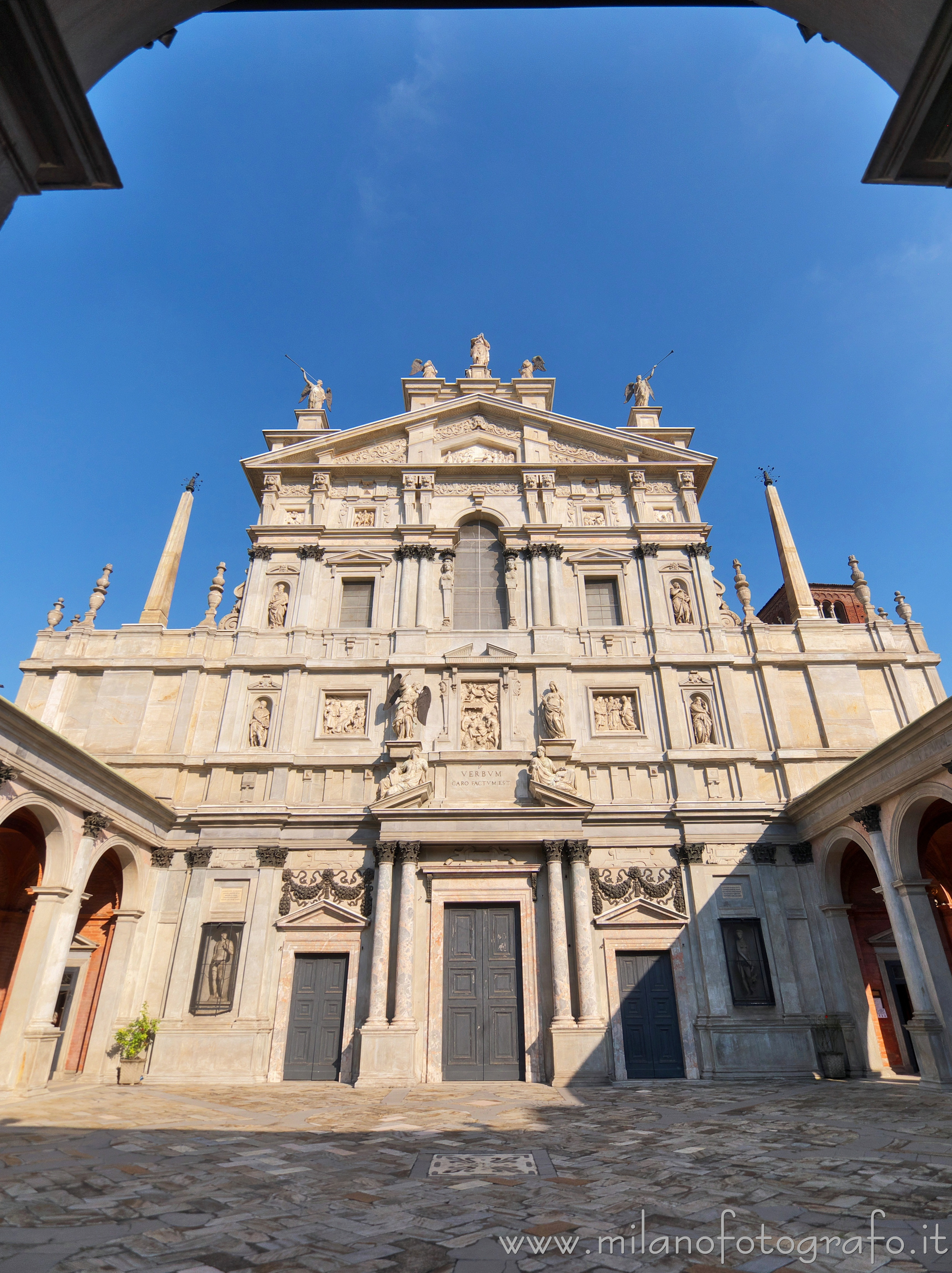 Milan (Italy) - Facade of the Church of Santa Maria dei Miracoli